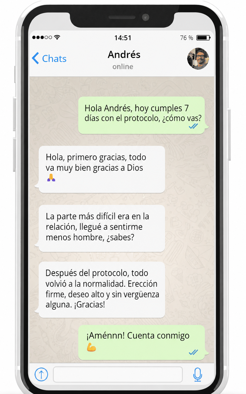WhatsApp Testimonio 2